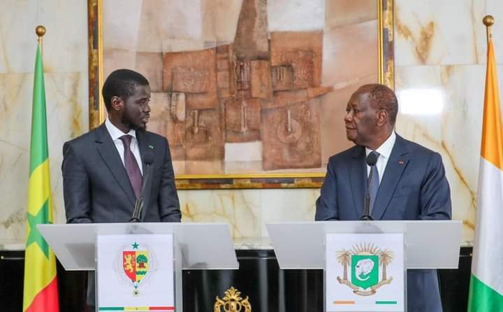 le Président de la République, Son Excellence Monsieur Bassirou Diomaye Faye en visite officielle à Abidjan